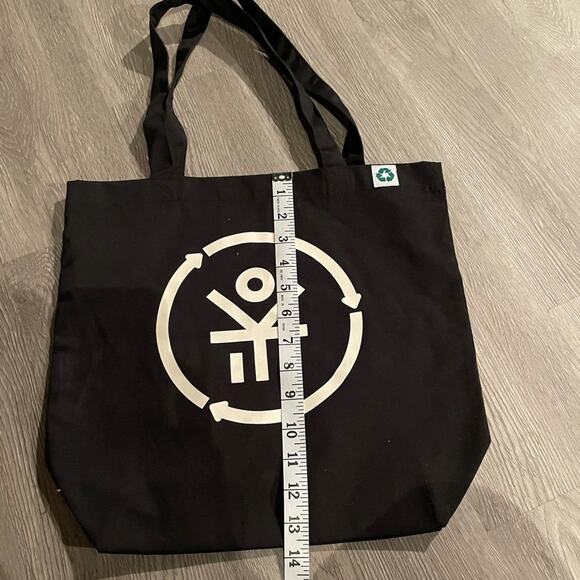 Ekocycle Black Canvas Tote Bag - Picture 4 of 6